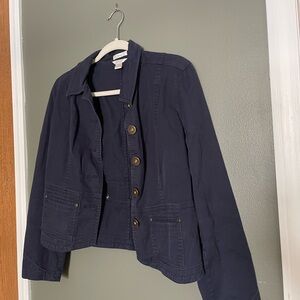 Christopher & Banks Dark Blue Utility Jacket